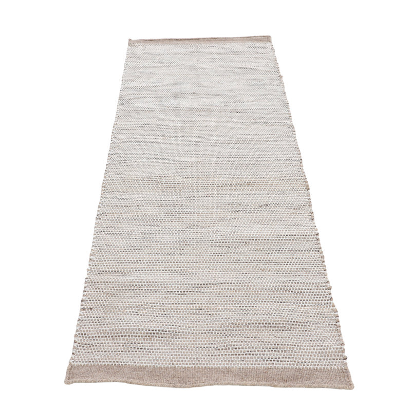 Mona Striped Wool Hand Woven Area Rug, Runner 80 x 400cm
