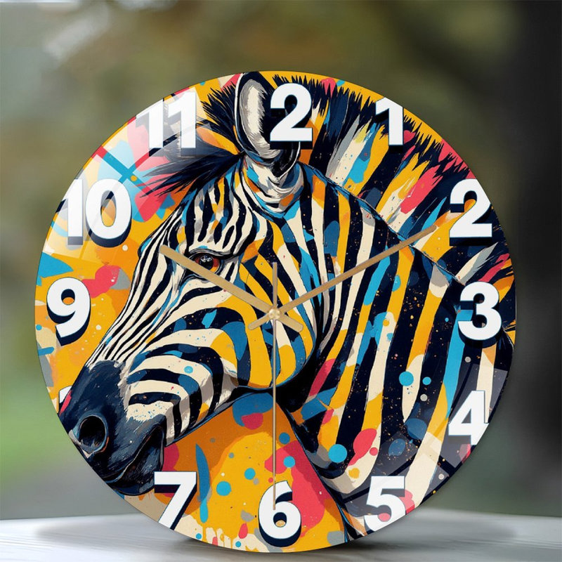 Horloge murale zébrée 12 po
