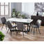 Glass Top Metal Base Dining Table