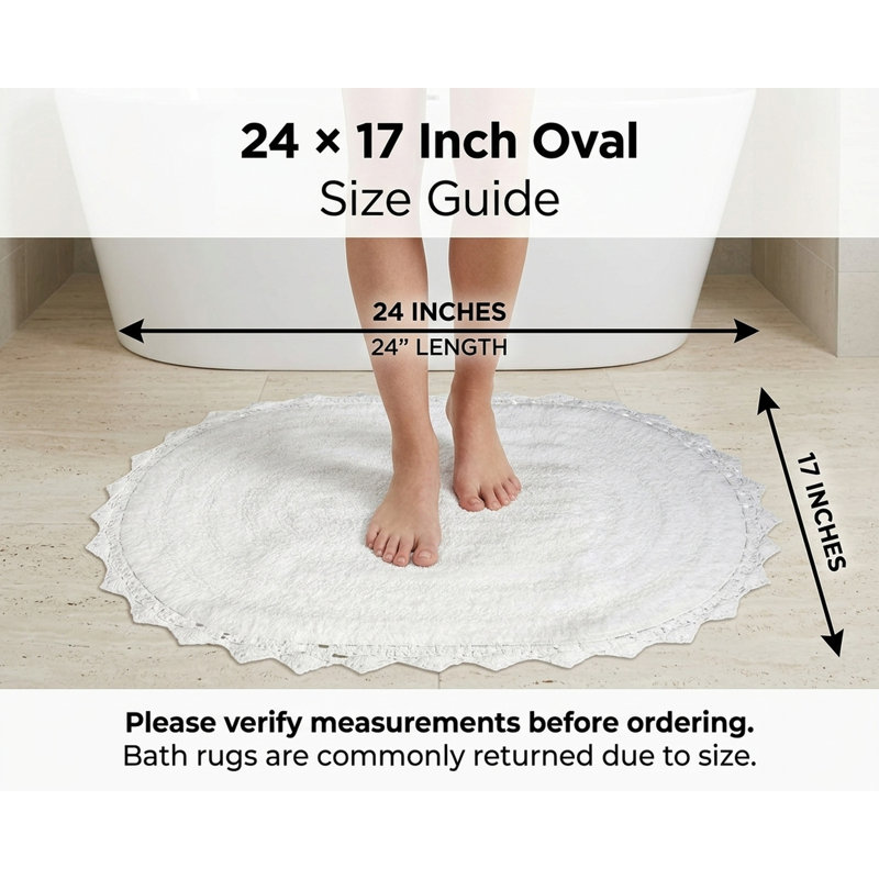 Tapis pour salle de bain, Blanc