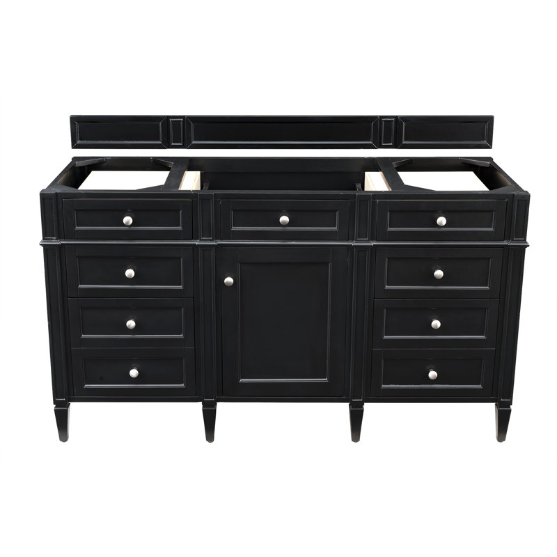 Brittany 60'' W Single Bathroom Vanity Base, Black Onyx