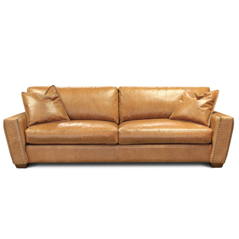 City Cowboy Leather Sofa, Nutmeg, Dark Cloud (Legends)