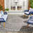Arneshia Floral Light Gray/Black Indoor/Outdoor Area Rug-1160754033