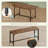Expandable Dining Table Set for 4-8, 63" Large Extendable Kitchen Table with 2 Benches & 2 Stools, Modern Wood Top & Metal Frame, Space-Saving, Easy Assembly, Rustic Brown.-62735612-62735615-62735608-62735604-62735600