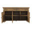 Armoire de rangement transitionnelle moderne à trois portes 60 po Ahner - Brun clair-121321097