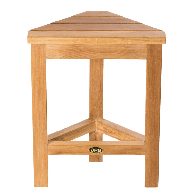 Banc de douche en teck de 14,5 po de largeur