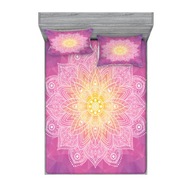 Ensemble de draps damassé mandala psychédélique hidden magic force of life