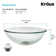Kraus 14 Inch Clear Glass Vessel Sink in Clear with Pop-Up Drain