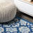 Vidar Tile Trellis High-Low Light Gray/Blue Indoor/Outdoor Rug-1145558827