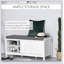 Entryway Shoe Bench Storage Ottoman with Sliding Doors, Adjustable Shelving, 6 Compartments, and Padded Seat, Holds 1 Pairs, White