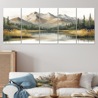 «Alaska Winter River Into Denali National Park II», ensemble d'art sur toile Alaska