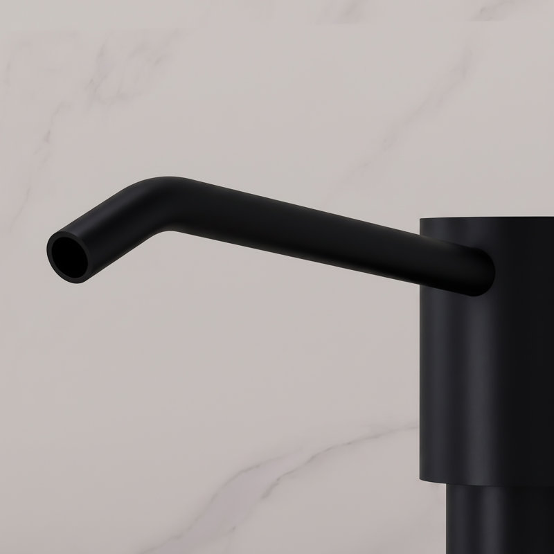 Distributeur de savon manuel rechargeable de 500 ml avec bec pivotant à 360 degrés, Matte Black