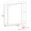 Armoire à pharmacie polyvalente à 2 tablettes avec miroir, offrant beaucoup de rangement et une conception élégante pour votre salle de bain ou votre chambre à coucher.-106732234