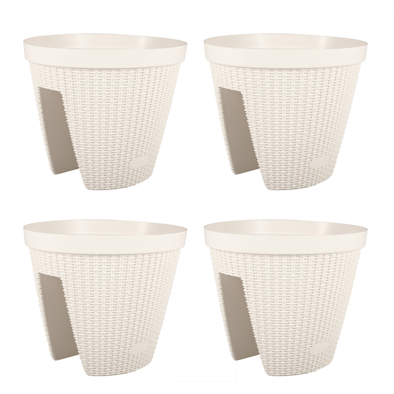 Pot à fleurs d'extérieur Quindarrius, Blanc