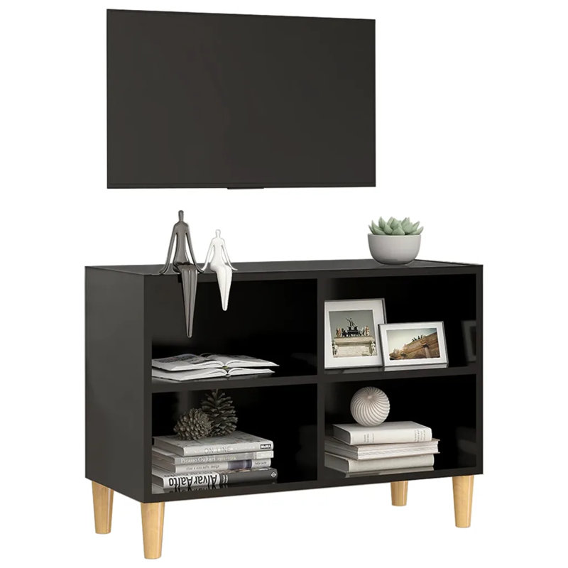 Agee Unfinished TV Stand for TVs up to 43", Black