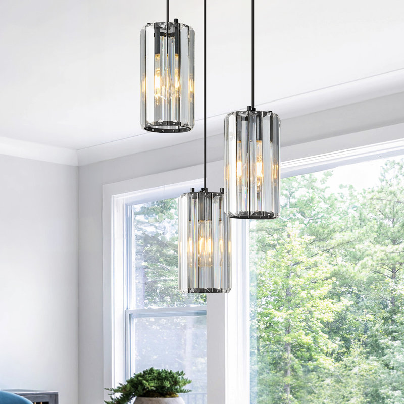 Pendant Lighting Modern Pendant Light, Mini Crystal Chandeliers Adjustable Pendant Light Fixture For Kitchen Island Dinning Room Corridor Bedroom