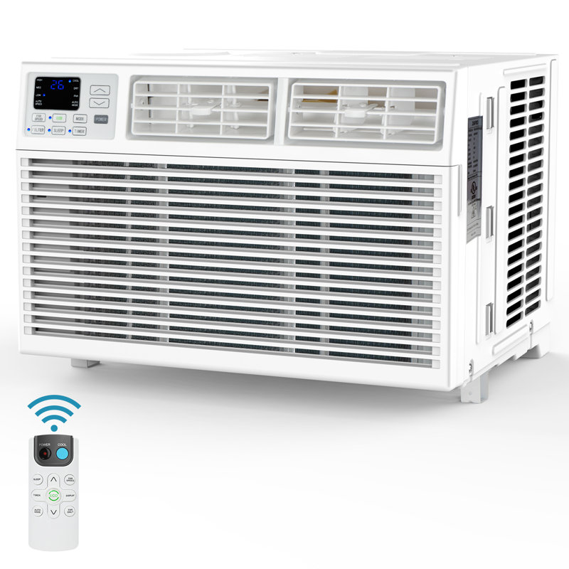 Climatiseur de fenêtre 8 000 BTU, unité de fenêtre AC jusqu'à 350 pieds carrés, minuterie 24H, télécommande, installation facile, climatiseur pour chambre à coucher, salon, bureau