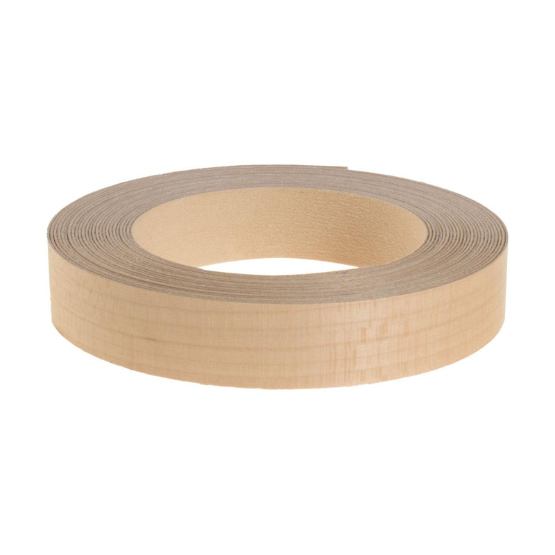 Ruban de fer à friser pré-fini avec placage en érable Edgemate 13/16 po (25 pieds) | Pré-collé avec adhésif thermofusible | Réel