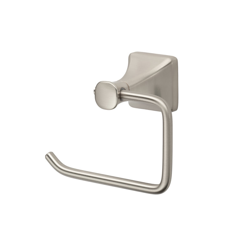 Monterrey Single Post Paper Holder, Satin Nickel