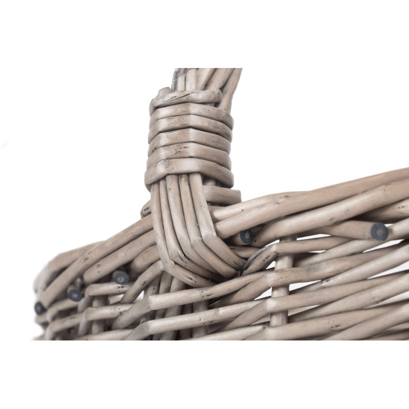Wicker Bathroom Shopper Basket, 23cm H x 24cm W x 28cm D
