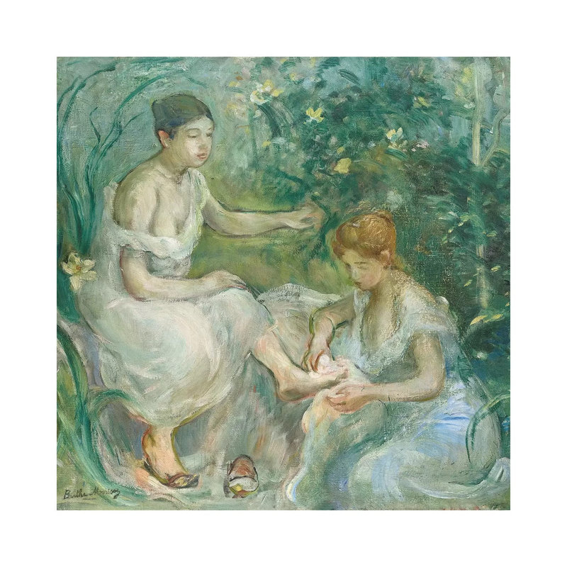 Bath (Bain), 1894 by Berthe Morisot - Wrapped Canvas Painting, 45.72 cm H x 45.72 cm W
