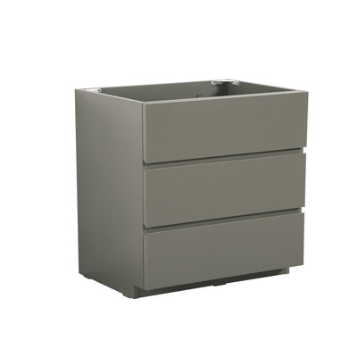 Armoire de plancher sans bassin en gris. 3 tiroirs pré-assemblés. Élégante atmosphère grise. Maximisez le rangement. Silencieux et fluide. Numéro ergonomique P 35,92 po, l 18,2 po, H 33,24 po, 96,4 lb 39 po Pd 21,4 po
