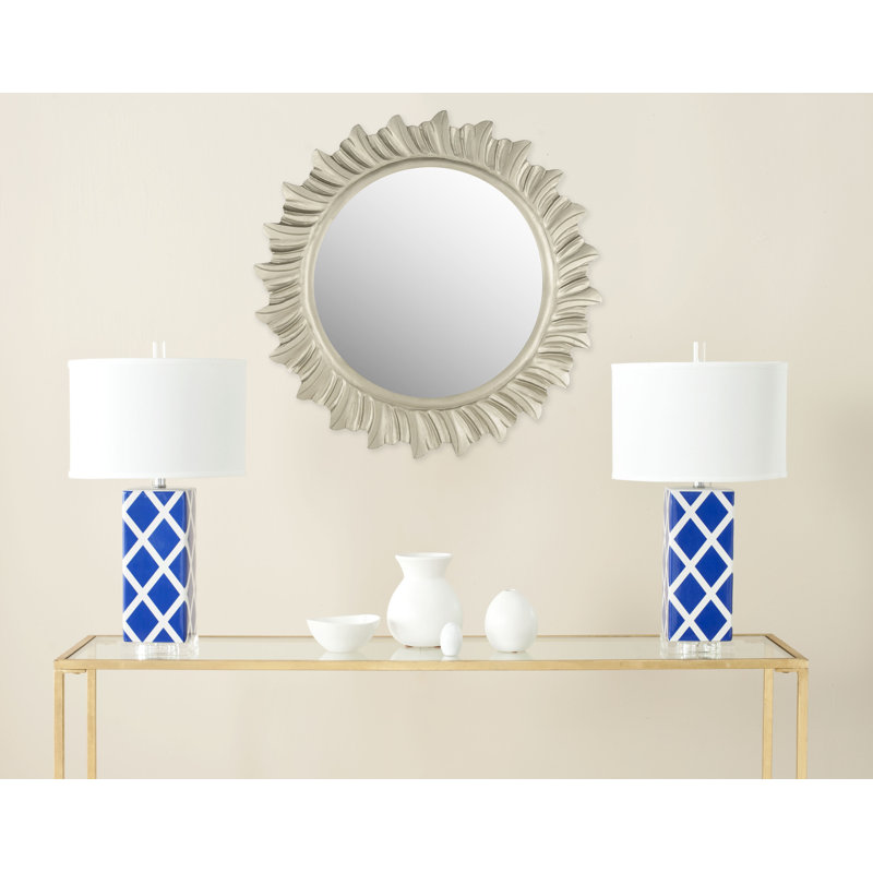 Engineered Wood Flat Wall Mirror, Pewter
