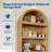 72" Arched Bookshelf with Storage Drawer and Open Shelves-318292655