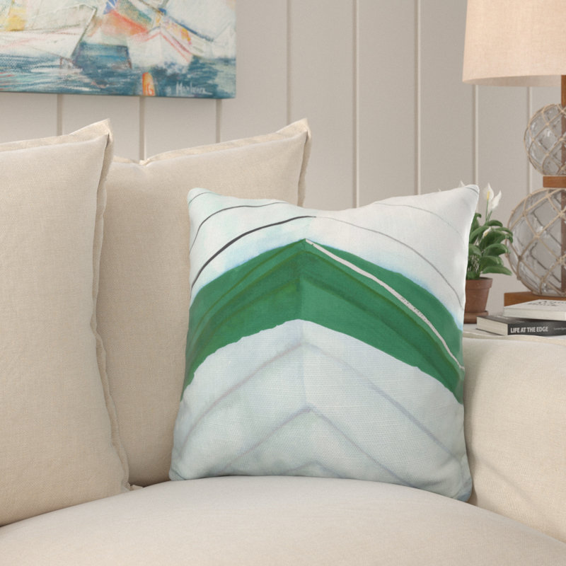Housse et insert de coussin carré bateau, 22 po x 22 po, Bleu