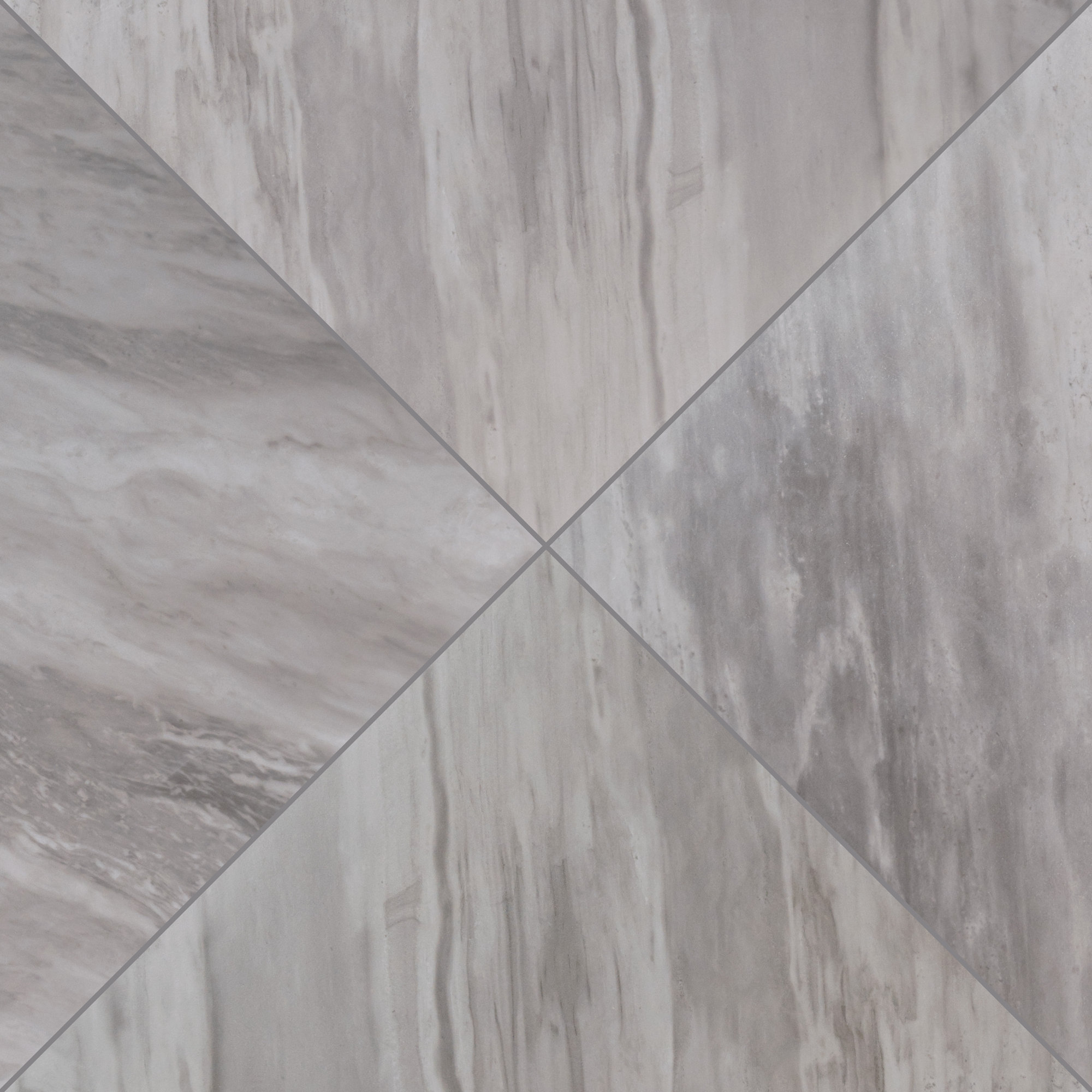 Ardena 24 in. x 24 in. Polished Porcelain Stone Look Floor and Wall Tile, Mist Nero