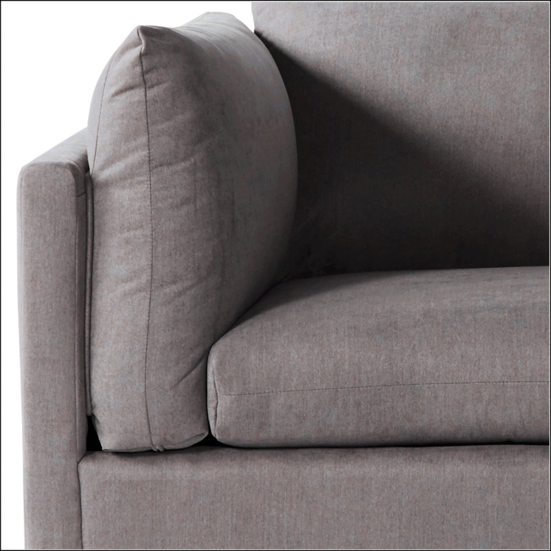 Ensemble de canapé et de fauteuil capitonné 3 pièces, Gris carbone