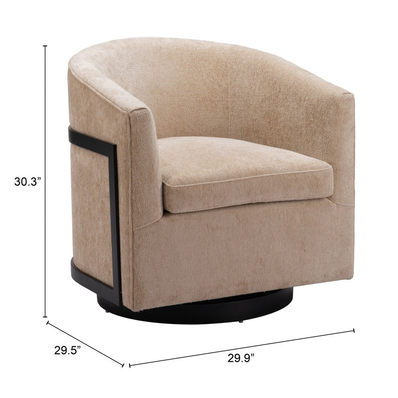 Hanko Upholstered Swivel Armchair