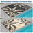 8x10 Reversible Outdoor Rug with Coconut Leaf Pattern, Waterproof & UV-Resistant Plastic Straw Patio Mat, Portable Foldable Area Rug for Deck, Beach, Camping and RV, Black & Brown-779734621
