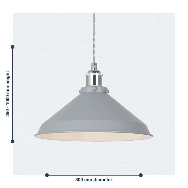 Grian 1 - Light Single Pendant, Grey, Grey