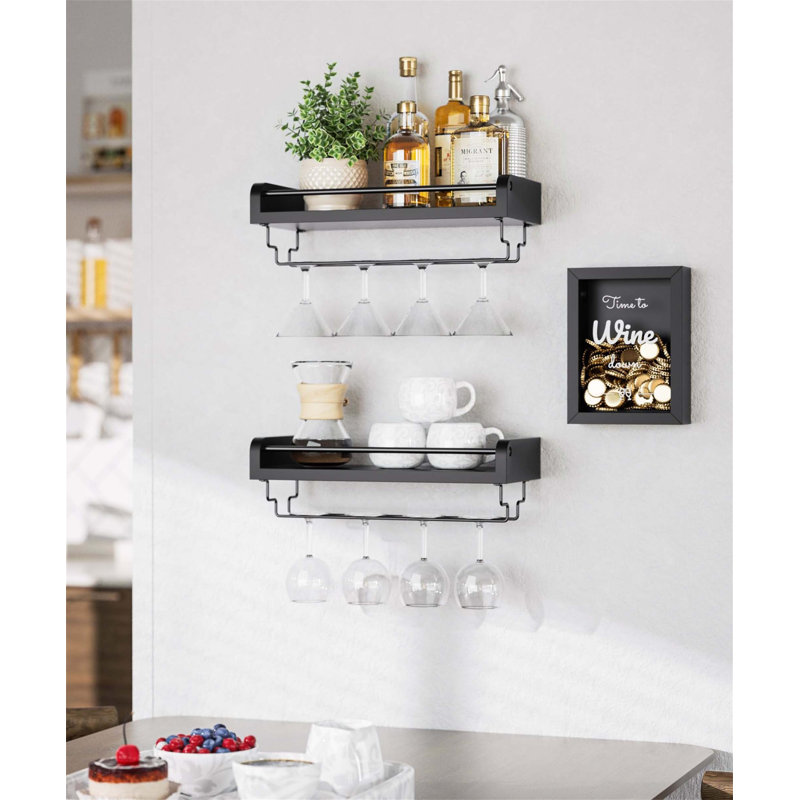 Bhuri Wine Glass Rack Black