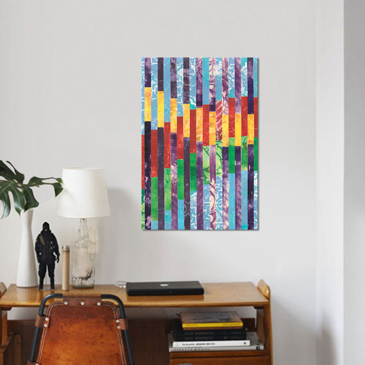« quilted monoprints i », impression sur toile, H 12 po x l 8 po x P 0,75 po, Pas de tapis, Toile tendue