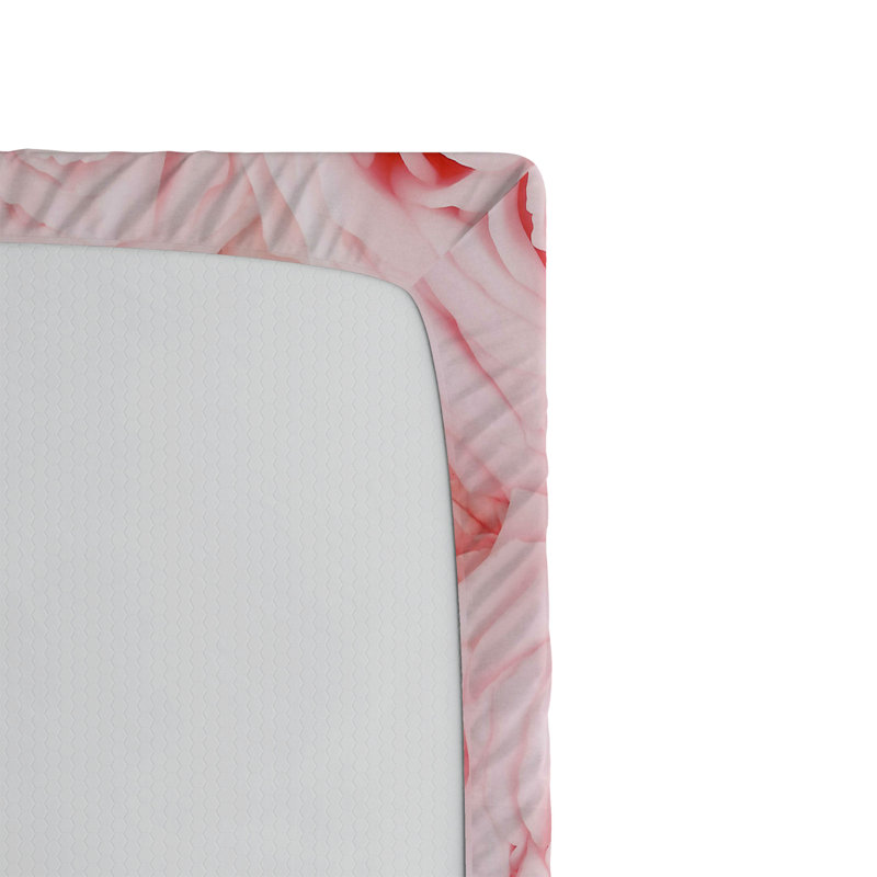 Drap-housse orange Ambesonne, Drap-housse pour lit simple TG, Motif floral rose pâle 2