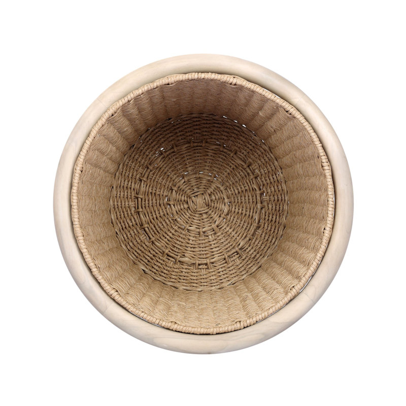 Kernan Basket-Single Twisted Black Hyacinth, Single Twisted Harvest