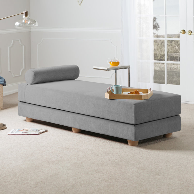 Frohna Daybed Fold-Out Queen-Size Mattress - Premium Chenille, Beige
