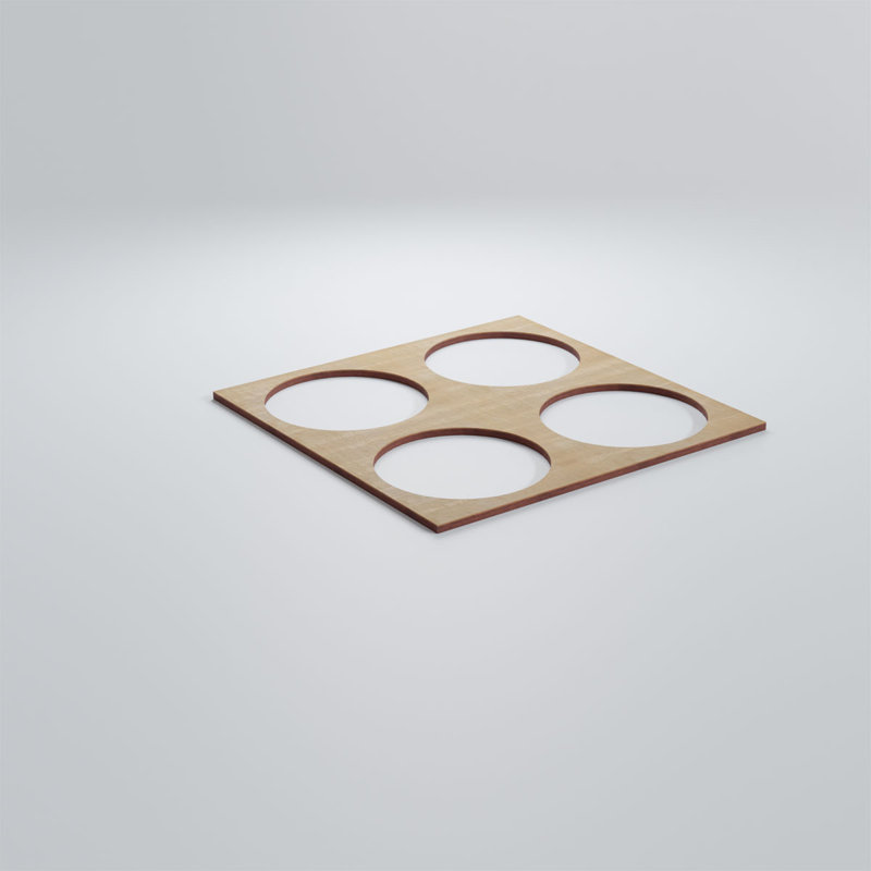 Wembley Decorative Fretwork Wood Wall Panels, Birch, 11 3/8"H x 11 3/8"W x 1/4"D