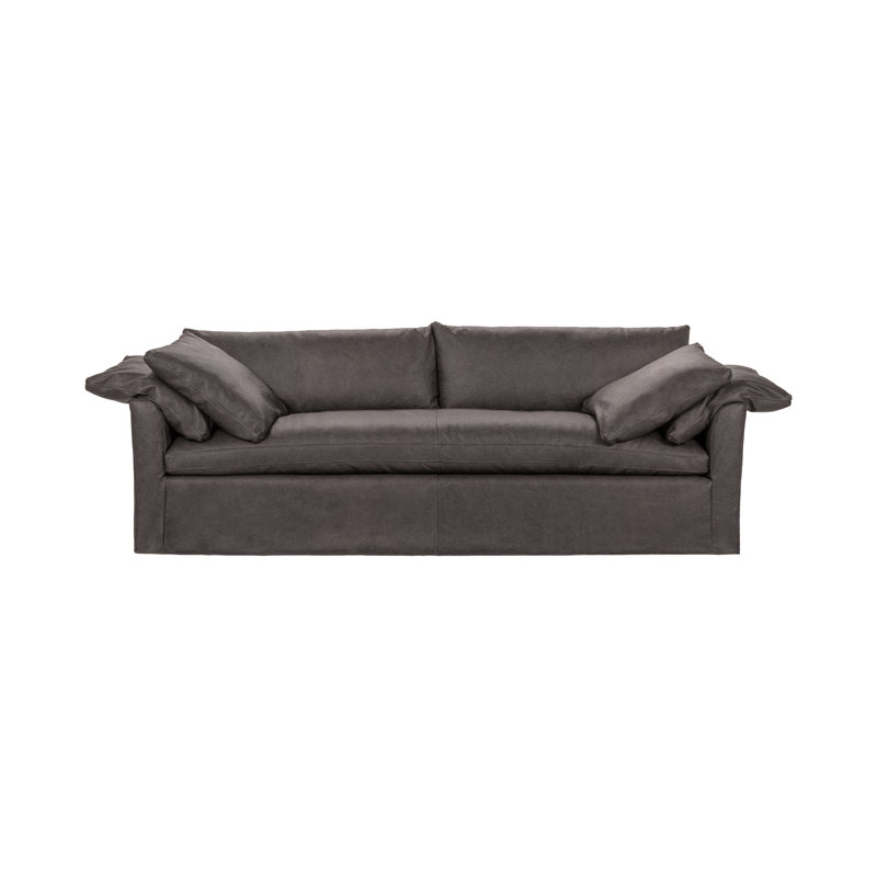 Cassiano Leather Sofa, Lush Chocolate
