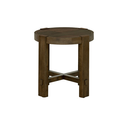 Louie Oak Side Table, Brown