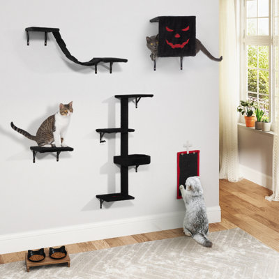 Wall-mounted Cat Tree Shelves 5 PCS Gothic