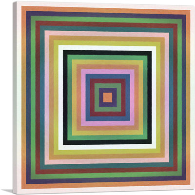 Mid-Century Modern Perfects in Contraste Colors - Reproduction d'art graphique sur toile tendue
