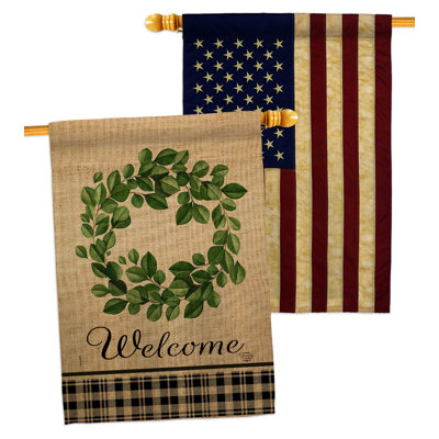 Double Sided 40'' H x 28'' W Polyester House Flag