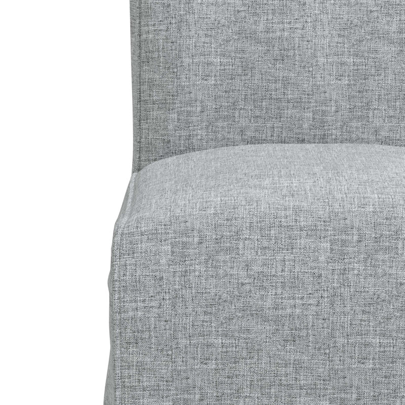 Chaise parsons rembourrée Sumatra, Lin texturé pierre ponce Zuma