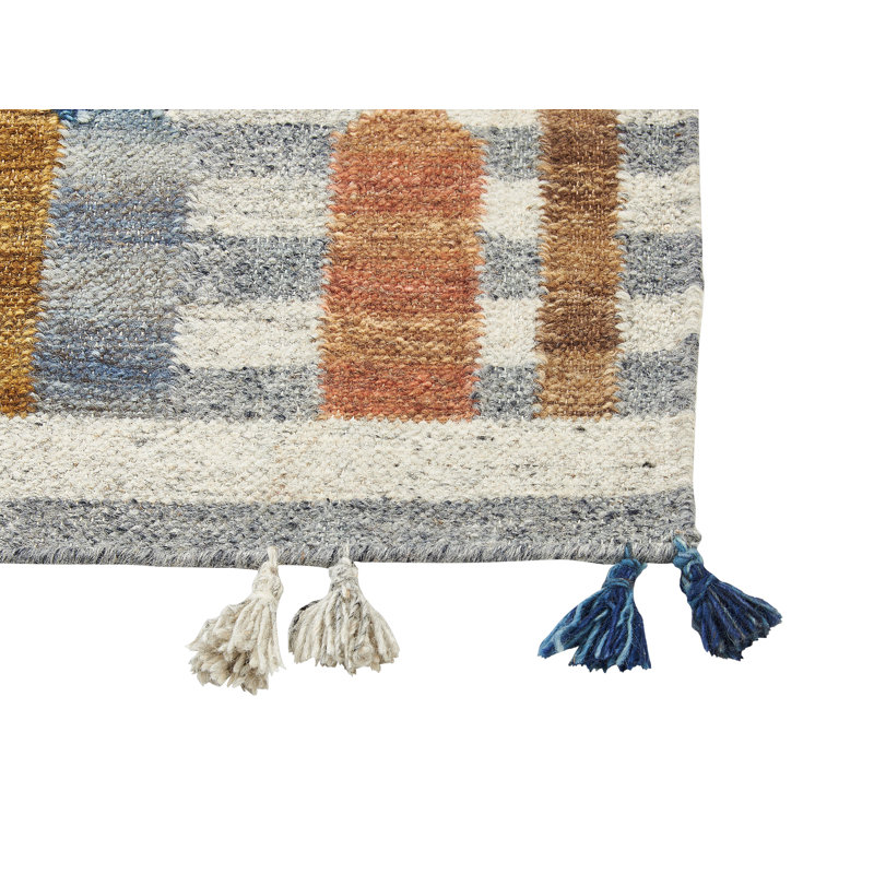 Hruska Geometric Hand Woven Area Rug, Rectangle 80 x 150cm