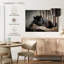 «Lounging Black Panther», reproduction sur toile-1509181134
