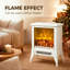 HOMCOM 37 cm W White Electric Fireplace