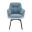 17.7"H Modern Two-Tone Upholstered Swivel Dining Armchair-115722853